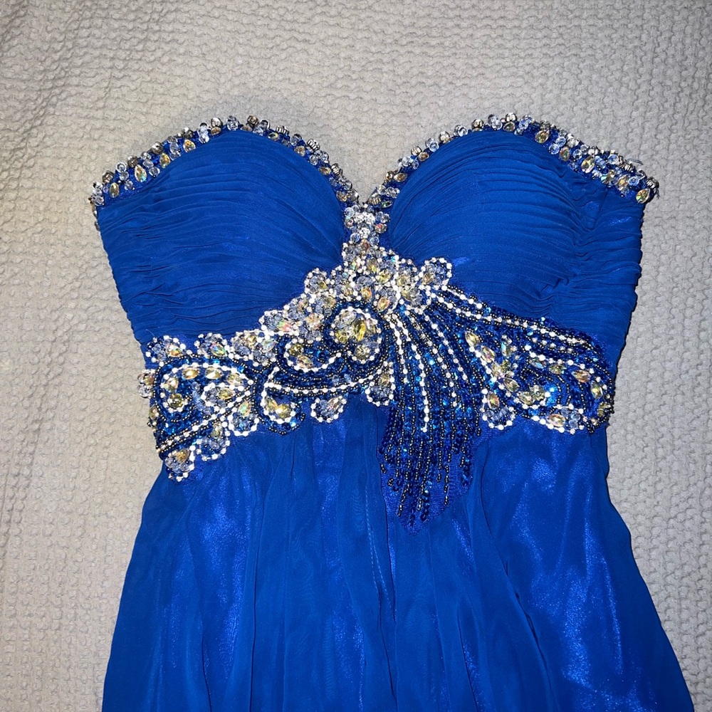 Royal Blue Formal Dress Size 00 Strapless